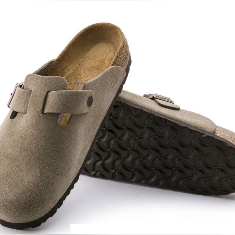 Birkenstock, size 7, color taupe, as seen in pics